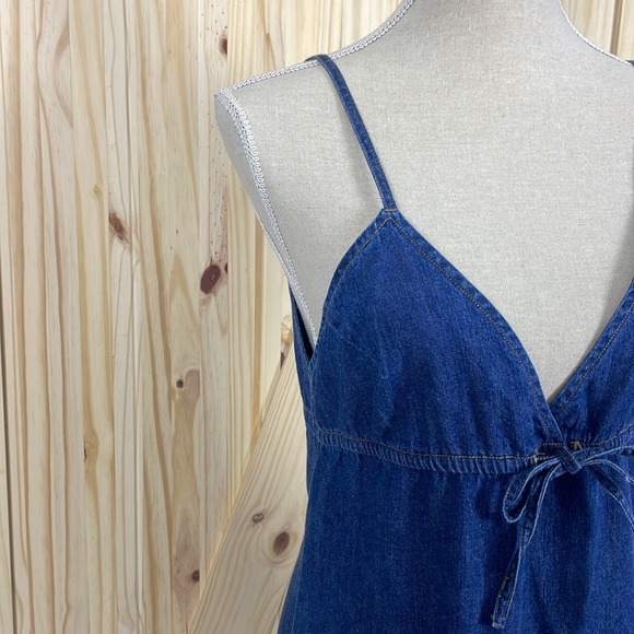Tommy Jeans Denim Empire Waist Sundress Size M EUC - Picture 4 of 11